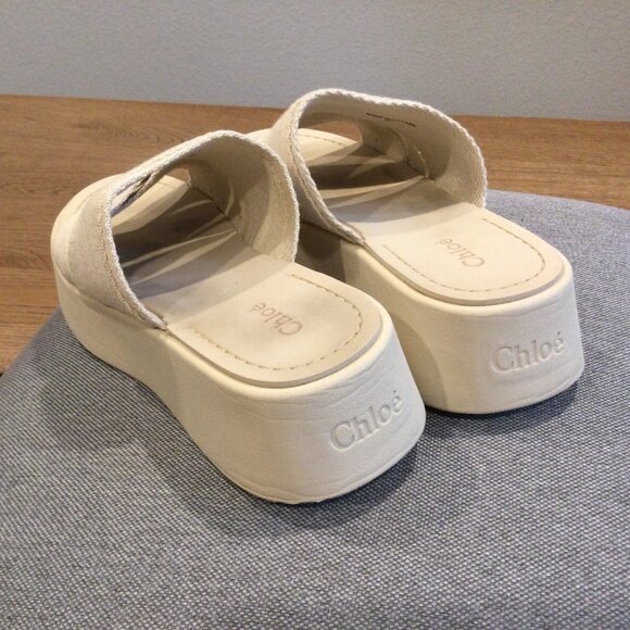 Authentic Chloe Mila Linen Sandals Size EU 36 - Picture 5 of 10